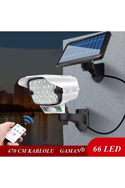 gaman Güneş Enerjili Kamera Tipi LED Aydınlatma Lambası - Solar Enerji ve Sensörlü Sistem