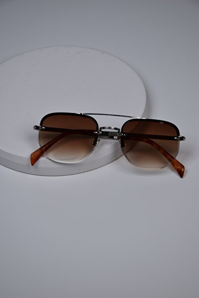 LOOKUP NEW Unisex Women Men Uv400 Protected Square Rimless Metal Glass Pilot Sunglasses