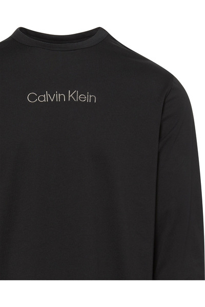 Calvin Klein Pánské tričko Regular Fit Bavlna s dlouhým rukávem Černé tričko 000NM2771E-UB1