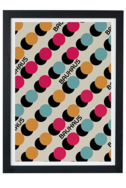 gxe.art Poster de pictură cu cadru negru Bauhaus V2