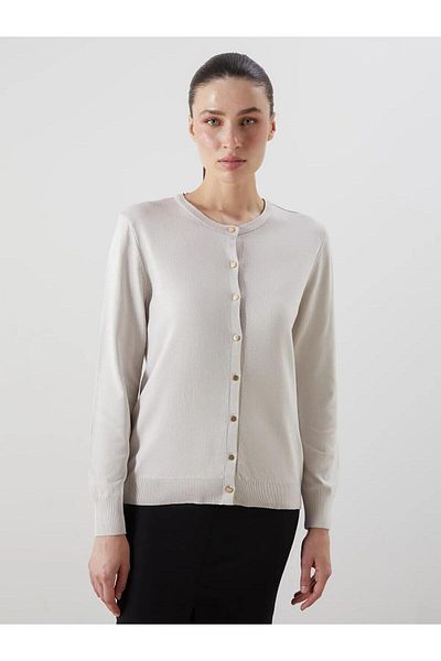 LC Waikiki LCWAIKIKI Cardigan clasic pentru femei, cu decolteu, tricotaj (W5)