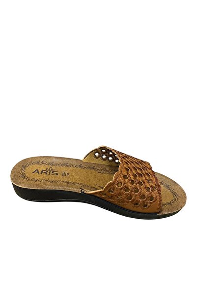 BY ARİS Women's Flat Thin Sole Knitwear Slippers