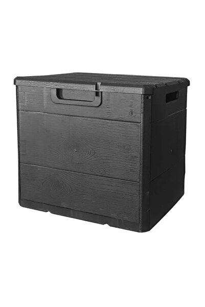 Genel Markalar Bahçe Depolama Sandığı Balkon Saklama Dolabı Kapaklı Plastik Sandık 120 Litre 50x45x50cm