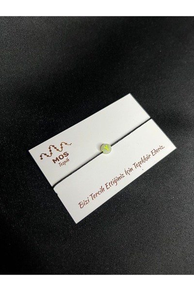 Mos Tespih Letter Y Adjustable Drawstring Luck Bracelet