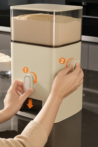 Generic Grain and rice dispenser storage container box
