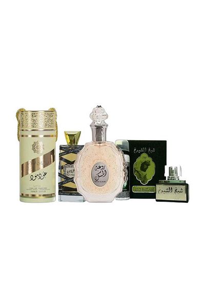 latafah perfume Lattafa Rawaa Al Musk EDP 100ml, Sheikh Al Shuyukh EDP 50ml + Deodorant 50ml, Oud Mood Lattafa P