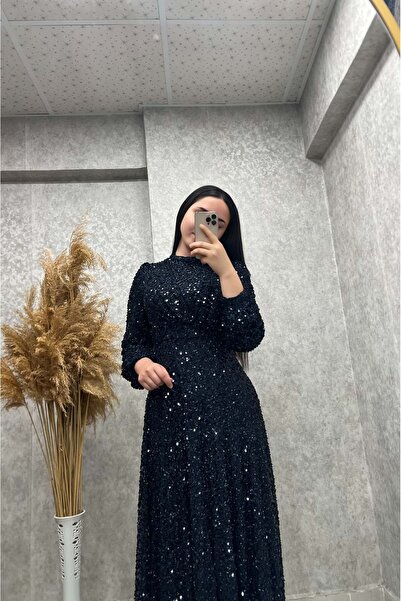 Tane 25Y4752 ABİYE ELBİSE FULL PAYETLİ LACI
