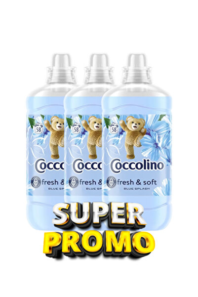Coccolino Set 3 x Balsam De Rufe Blue Splash, 1.45 L, Haine Moi Si Catifelate, 174 Spalari
