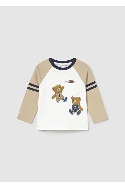 MAYORAL Erkek Bebek Ayıcıklı Sweatshirt Kahverengi