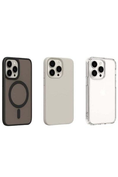 Case Club 3PCS iPhone 14 Case Combo – Luxury Shockproof MagSafe Soft Silicone, Transparent & Slim Fit Covers