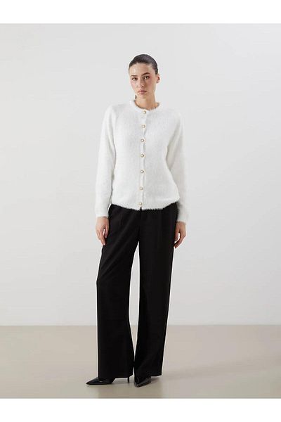 LC Waikiki LCWAIKIKI Cardigan clasic pentru femei, cu decolteu, tricotaj (W5)