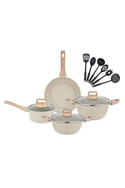 Smart Kitchen Non-Stick Cookware Set of 13 Pieces - Practical and Durable Design for All Kitchen Nee