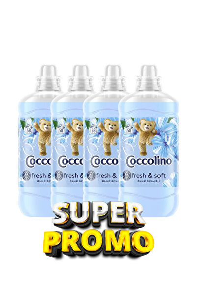 Coccolino Pachet 4 x Balsam De Rufe Blue Splash, 1.45 L, Haine Moi Si Catifel...