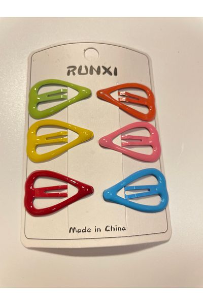 La She Accessories Colorful 6Pcs Metal Buckle