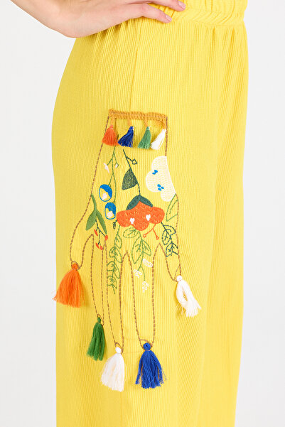 Rodi Women's Side Embroidered Knitted Trousers Rd24Yb110913