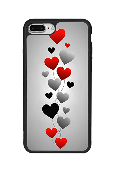 Aksel Kılıf حافظة متوافقة مع هاتف Apple iPhone 7 Plus باللون الأسود غير اللام...