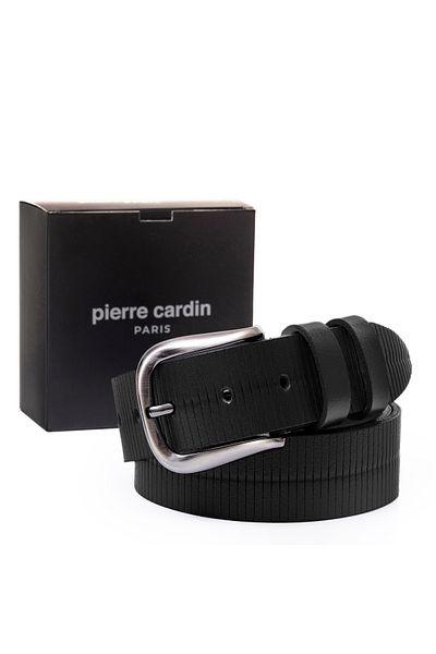 Pierre Cardin Black Leather Men's Belt Pc-4160S6P