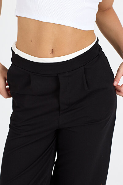 Rodi Women's Belt 2 Color Detailed Spanish Leg Trousers 5006