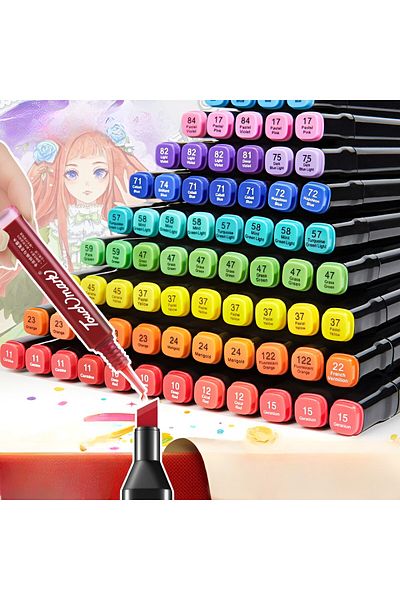 OEM Touch Room Alcohol Markers, Large Palette Set of 168+ Colors
