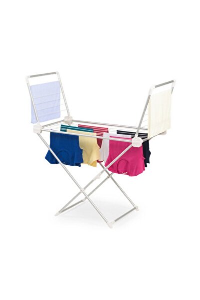 woodhub Beyaz Çok Amaçlı Çamaşır Askısı, Dayanıklı ve Pratik Kullanım İçin Mü...