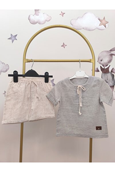 kidsense Boy's Linen Fabric Shorts Suit