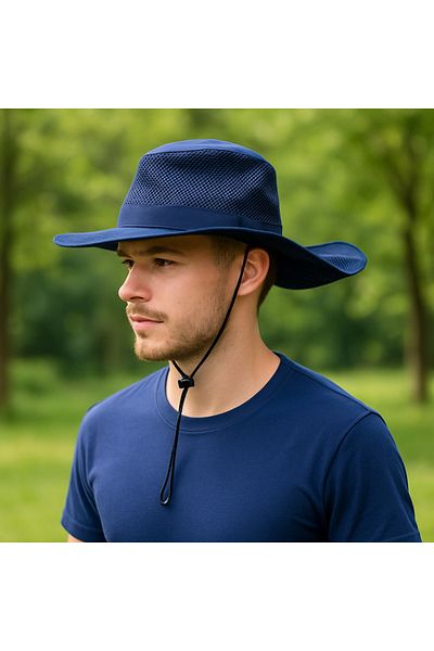 Lunisera Mesh Fabric Sun Hat Men - Beige