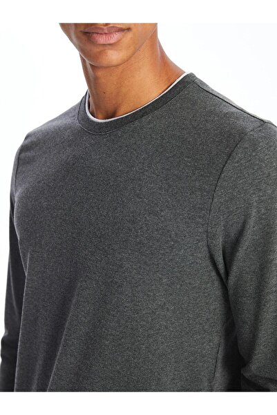 LC Waikiki Bisiklet Yaka Uzun Kollu Erkek Pijama Üst (W5)