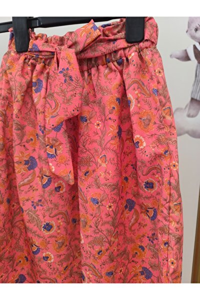 kidsense Girls' Embroidered Ruffle Sleeve Ethnic Pattern Pants Suit