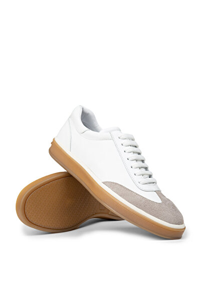 Deery Ανδρικά παπούτσια από γνήσιο δέρμα σε λευκό χρώμα