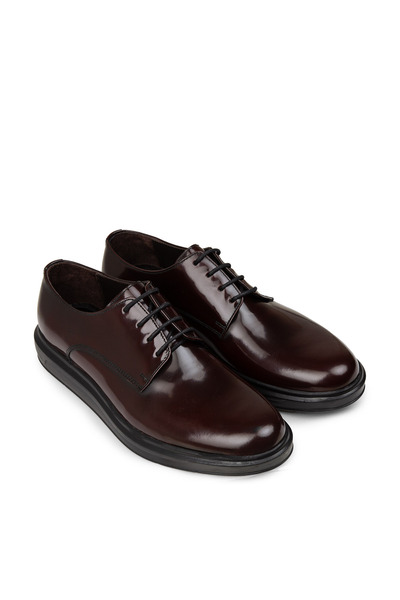 Deery Men's Burgundy Genuine Leather Daily Comfort Shoes