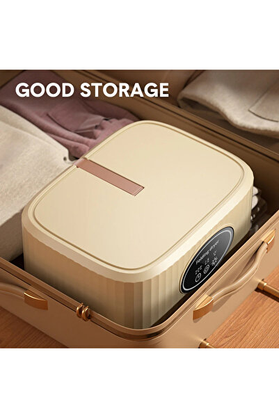 Genel Markalar 600W Taşınabilir Elektrikli Çamaşır Kurutma Makinesi, İki Isıtma Modu, Krem