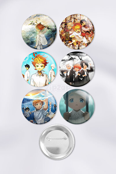 ZipZap Yakusoku no Neverland The Promised Neverland Çanta Süsü Rozet İğneli B...