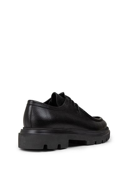 Deery Men's Genuine Leather Black Casual Shoes