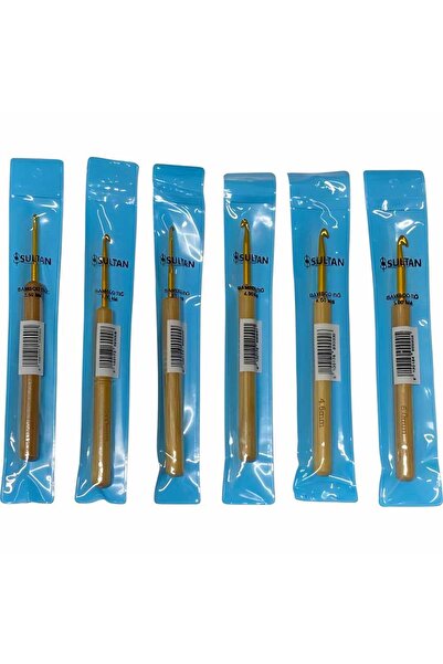 Sultan 6 Adet Bambu Örgü Tığı Seti