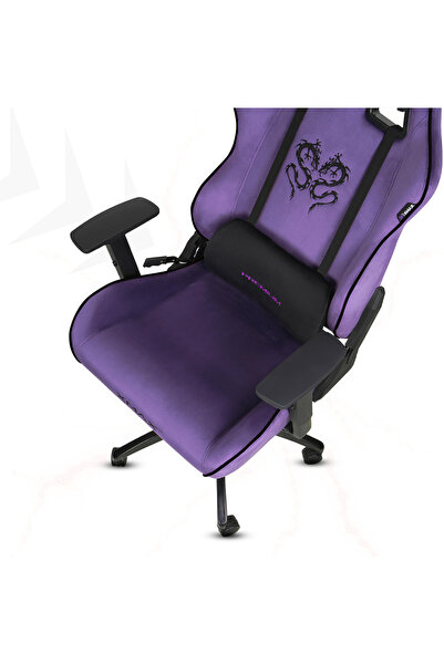 XMAX / Rio Balerion Terletmez Kadife Kumaş Mor Gaming Oyuncu Koltuğu / 120 Kg Taşır