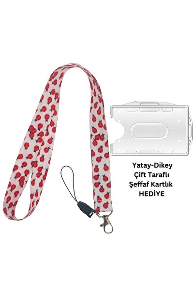doktorbonem Široka traka za kartice Ladybug, držač značke, traka za vrat, tra...