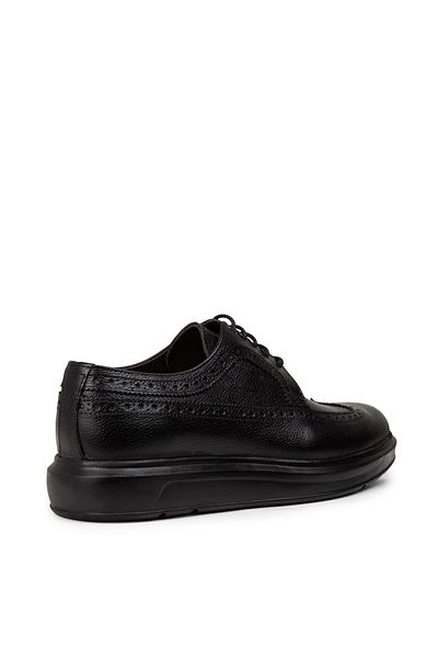 Deery Men's Black Genuine Leather Comfort Casual Shoes