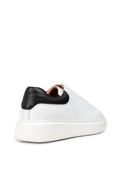 Deery Ανδρικά παπούτσια sneaker από γνήσιο δέρμα σε λευκό χρώμα