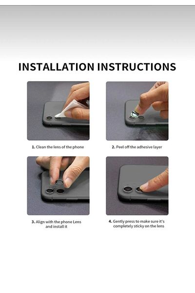 Aksesuar Kasabası Apple iPhone 11 Compatible Stone Camera Protection Lens Protector Tempered Glass Protection