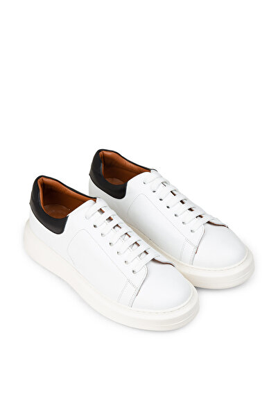 Deery Ανδρικά παπούτσια sneaker από γνήσιο δέρμα σε λευκό χρώμα