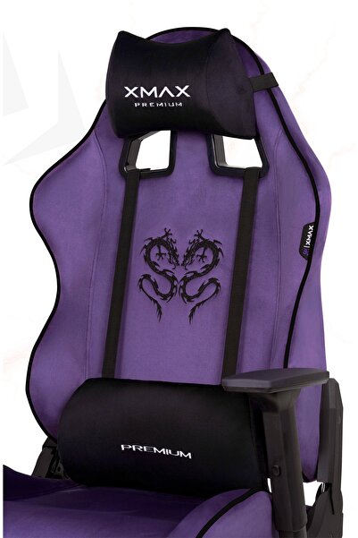 XMAX / Rio Balerion Terletmez Kadife Kumaş Mor Gaming Oyuncu Koltuğu / 120 Kg Taşır