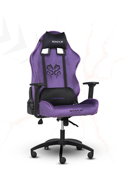 XMAX / Rio Balerion Terletmez Kadife Kumaş Mor Gaming Oyuncu Koltuğu / 120 Kg Taşır