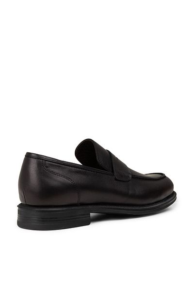 Deery Men's Genuine Leather Black Classic Loafer Shoes