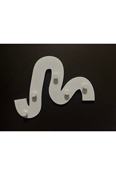 Yuflin Design Dekoratif Dalga Formlu Asimetrik Anahtar Askısı 1 Adet (5 Anaht...