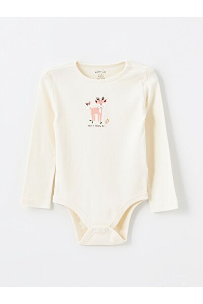 LC Waikiki Pembe Bisiklet Yaka Kız Bebek Çıtçıtlı Bodysuit 3'lü