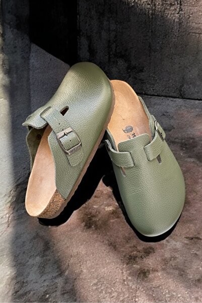 Land of Cork Γνήσιες δερμάτινες παντόφλες εσωτερικού χώρου Unisex – Φυσική σόλα από φελλό, ανατομική, δερμάτινη σβήσιμη