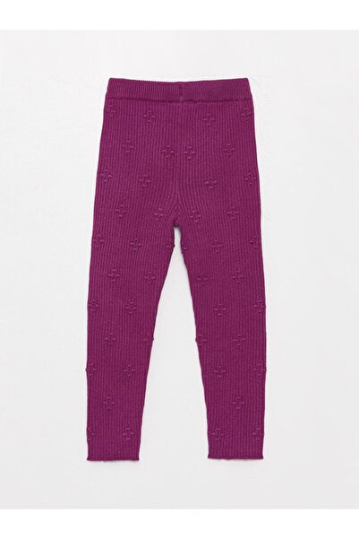 LC Waikiki Lcw Baby Elastic Waist Soft Textured Baby Girl Knitwear Leggings