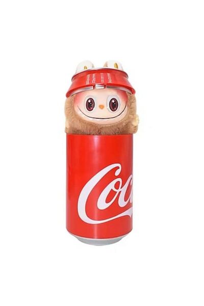 MASHASHOP Collectible Figurine, Pop Mart, Monster Coca-Cola Series, Dark Beige, 18 cm