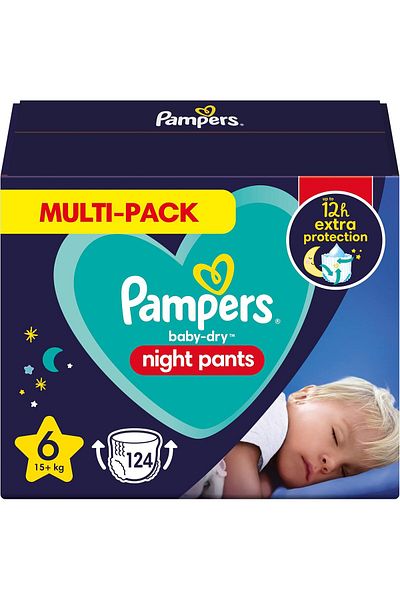 Pampers Baby-Dry Night Pants Größe 6, 124 Pants, 15kg+