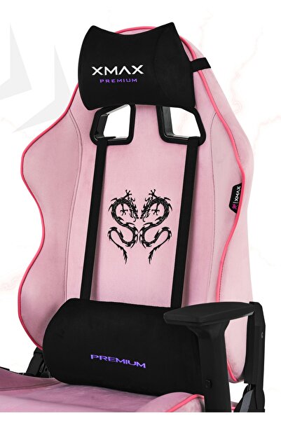XMAX / Rio Balerion Terletmez Kadife Kumaş Pembe Gaming Oyuncu Koltuğu / 120 ...